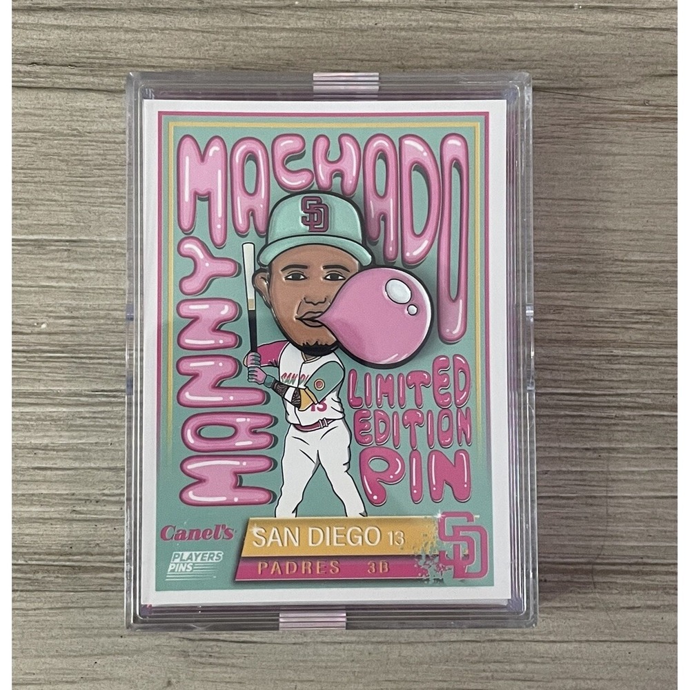 IN-HAND San Diego Padres Manny Machado Collectible Pin on Card 8/20/2024 NEW LE